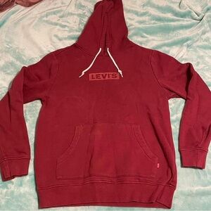 Dark red Levi’s hoodie